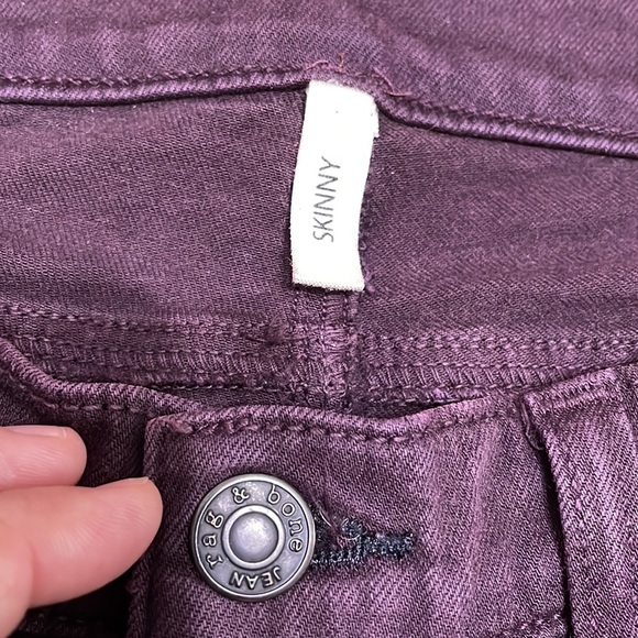 RAG & BONE skinny style W15020337 distressed wine jeans 28 - Picture 7 of 12